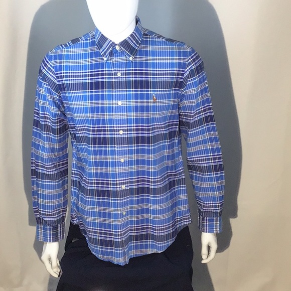 Ralph Lauren woven cotton long sleeve button down shirt (Classic Medium) - Picture 1 of 10